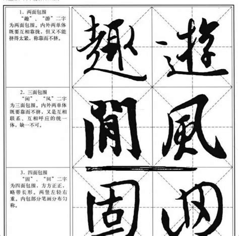 三面包圍的字